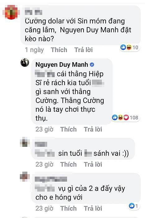 Duy Mạnh ‘chửi thẳng mặt’ Nguyễn Sin là ‘đồ rẻ rách’ trong vụ mâu thuẫn với Cường Đô La